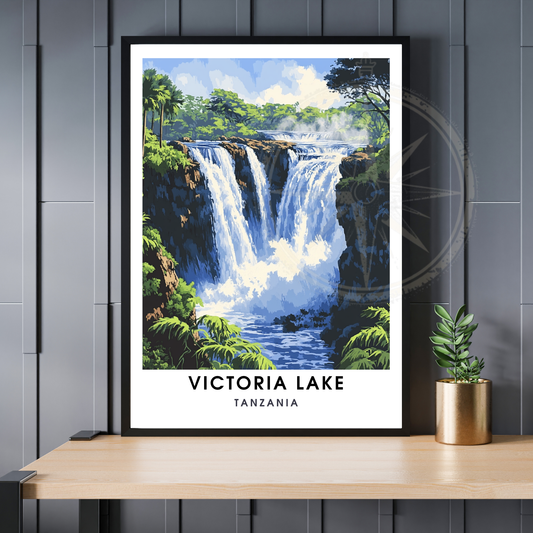 Affiche Lac Victoria | Poster de voyage Tanzanie | Affiche Lac