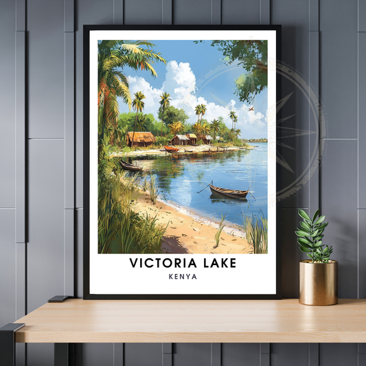 Affiche Lac Victoria | Impression Kenya | Affiche Lac