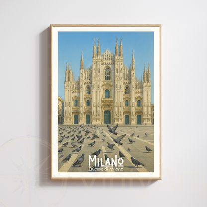 Affiche Milan | Poster Cathédrale de Milan | Affiche Milan