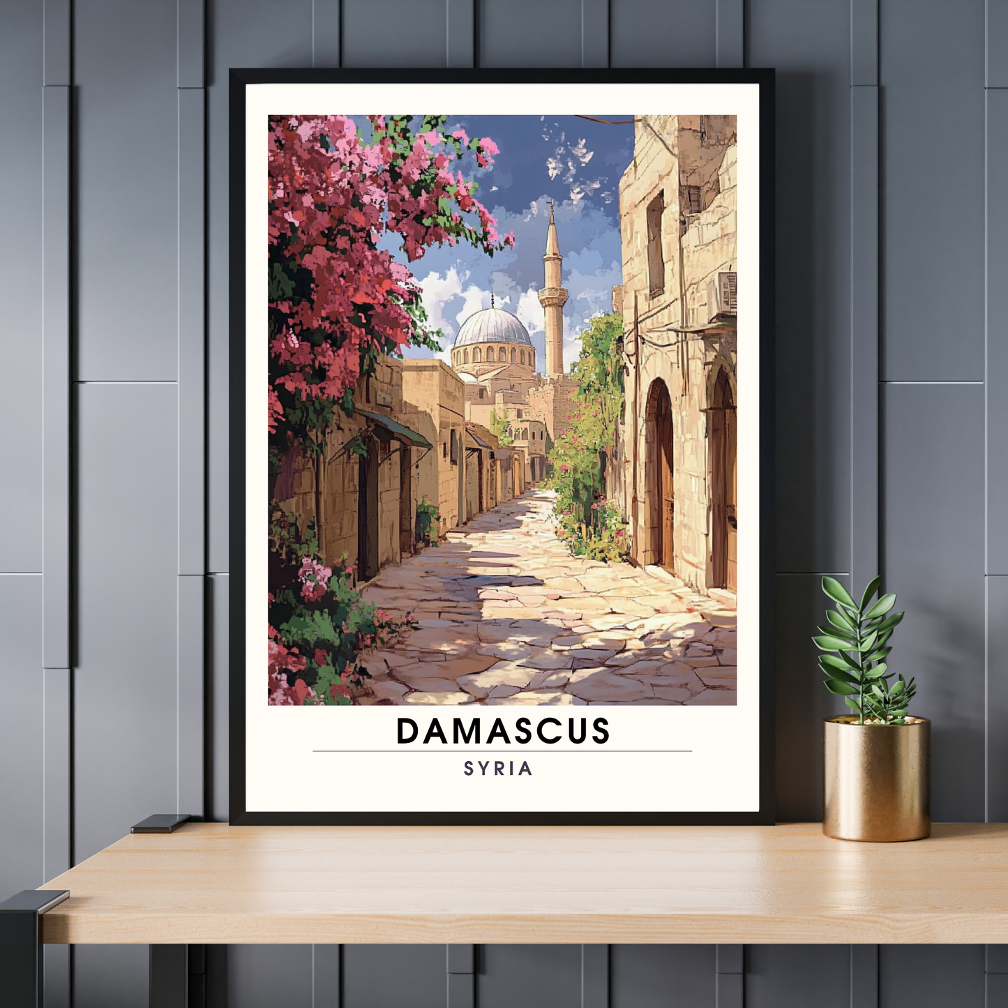Affiche de voyage Damas | Poster Damas | Affiche de voyage Syrie