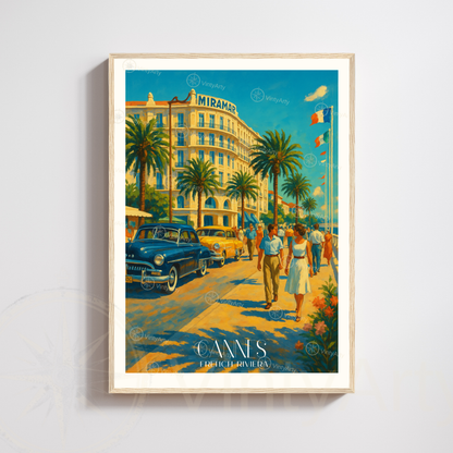 Affiche Cannes | Poster déco French Riviera | Affiche France