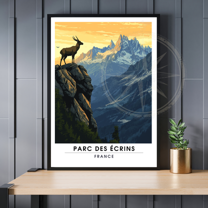 Affiche Parc des Écrins | Impression France  |  Affiche France