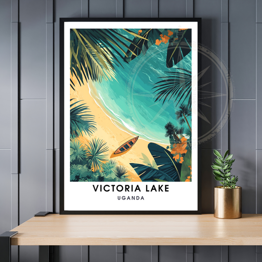 Affiche Lac Victoria | Poster Ouganda | Affiche Lac