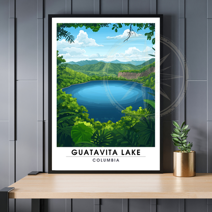 Affiche Lac Guatavita | Poster Columbia | Affiche Lac