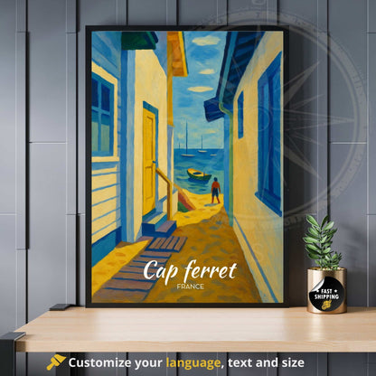 Affiche Cap Ferret | Poster Cap Ferret | Affiche de voyage France 