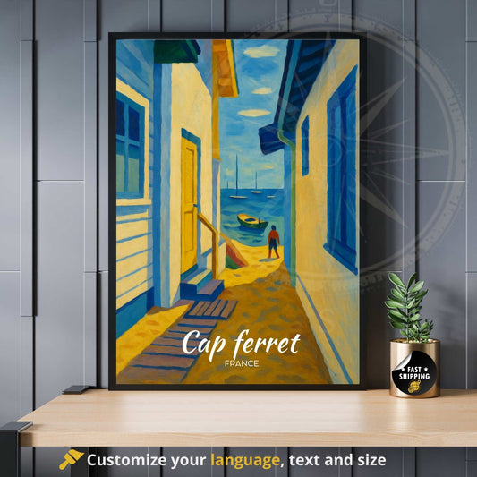 Affiche Cap Ferret | Poster Cap Ferret | Affiche de voyage France 
