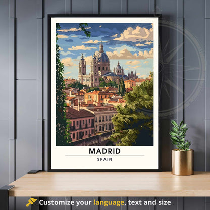 Affiche de voyage Madrid | Impression Madrid | Basilique Saint-François-le-Grand 