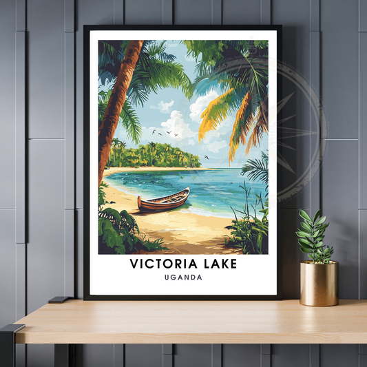 Affiche Lac Victoria | Impression de voyage  Ouganda | Affiche Lac