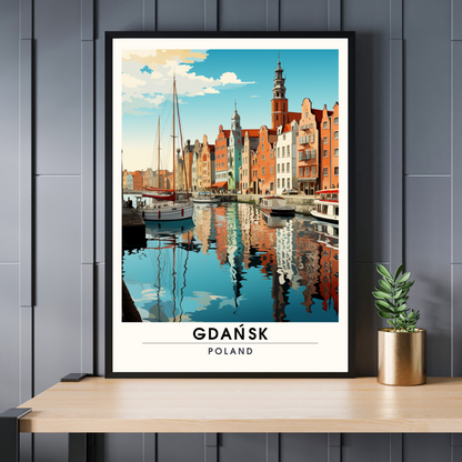 Affiche Gdańsk, Pologne | impression de voyage Gdańsk | Impression Gdańsk