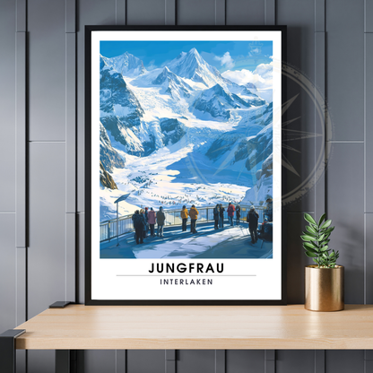 Affiche Jungfrau Interlaken | Impression Suisse | Affiche Suisse