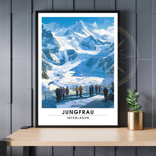 Affiche Jungfrau Interlaken | Impression Suisse | Affiche Suisse