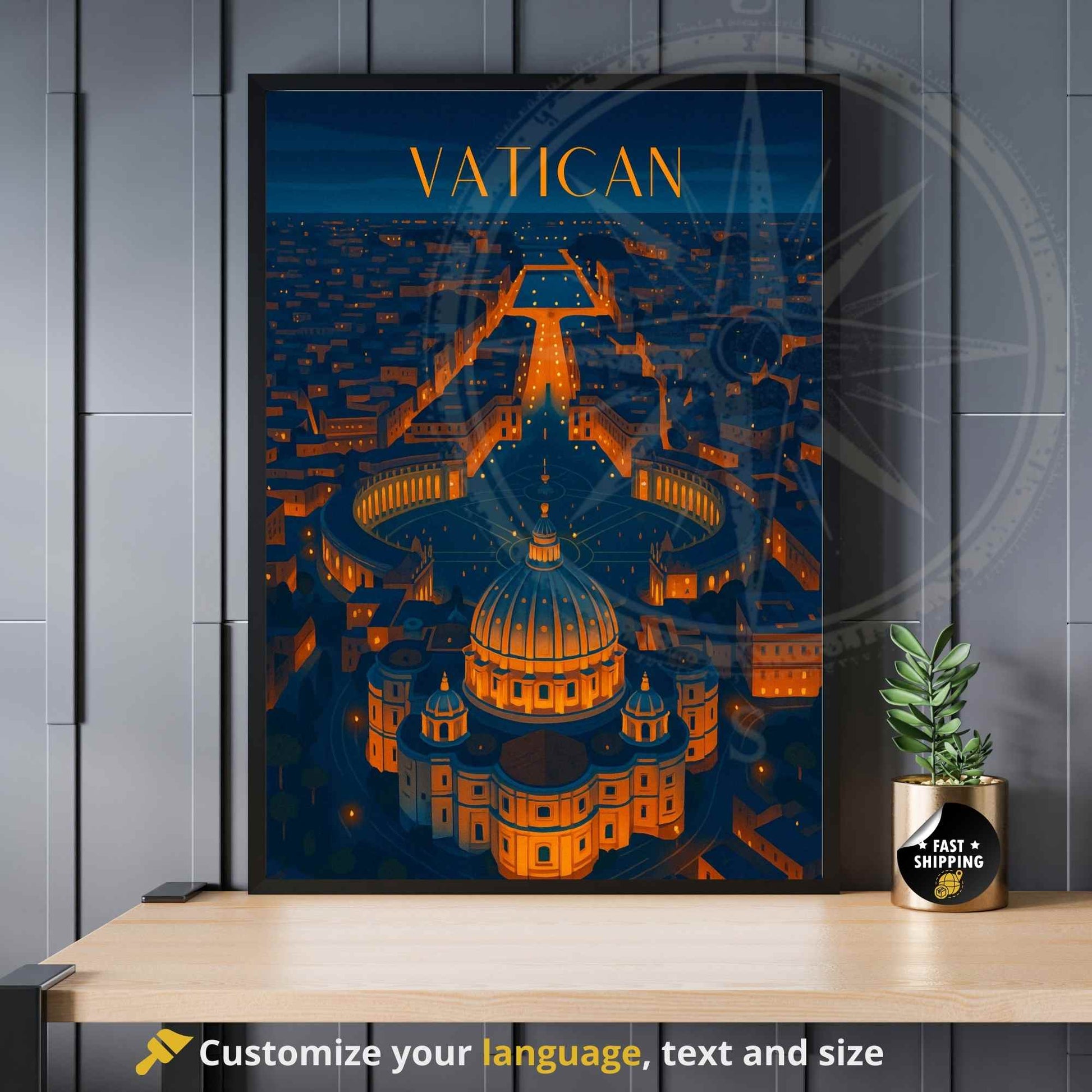 Affiche Vatican | Impression de voyage Vatican | Basilique Saint-Pierre