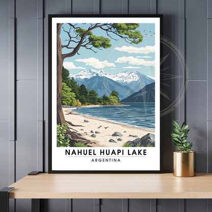 Affiche Lac Nahuel Huapi | Impression Argentine | Affiche Lac
