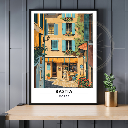 Affiche Bastia | Poster décoratif Corse | Affiche Corse