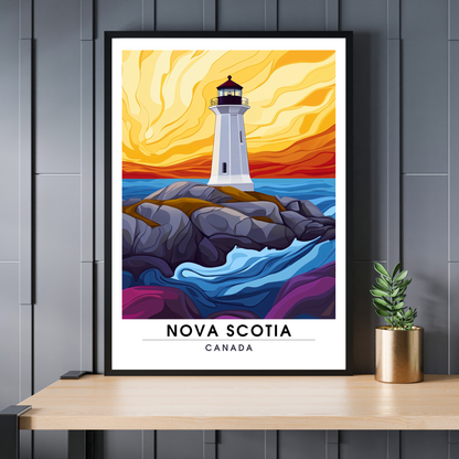 Affiche Nouvelle Écosse | Impression de voyage Canada | Affiche Canada