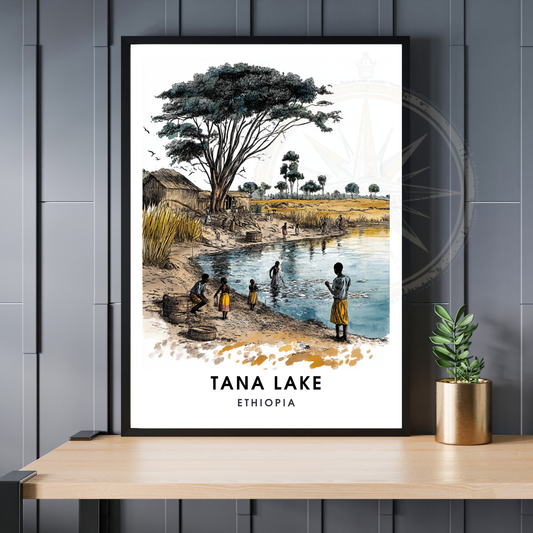 Affiche Lac Tana | Impression Éthiopie | Affiche Lac