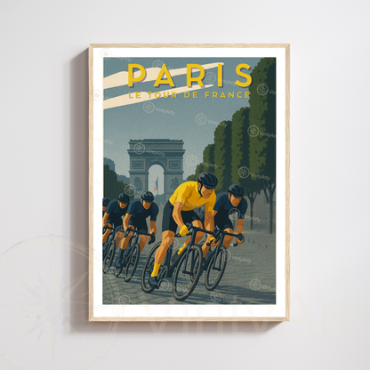 Affiche Tour de France Paris 