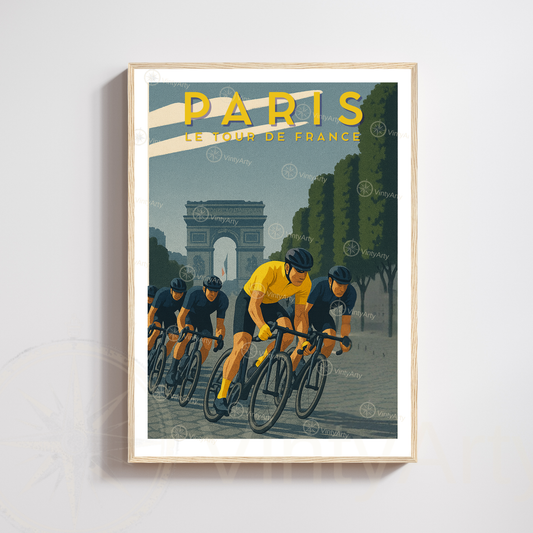 Affiche Tour de France Paris 