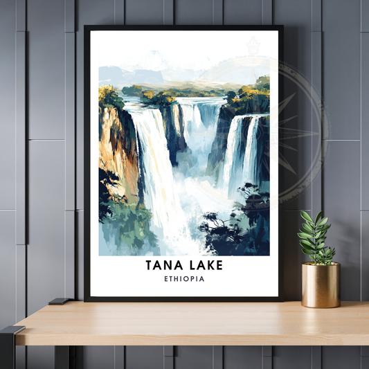 Affiche Lac Tana | Impression de voyage Éthiopie | Affiche Lac