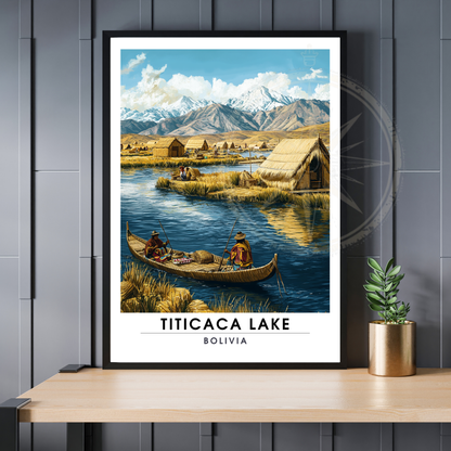 Affiche Lac Titicaca | Impression Bolivie | Affiche Lac