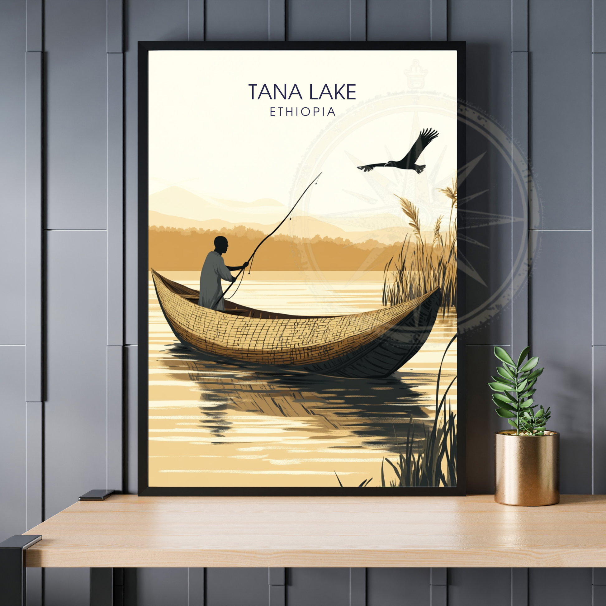 Affiche Lac Tana | Poster Éthiopie | Affiche Lac