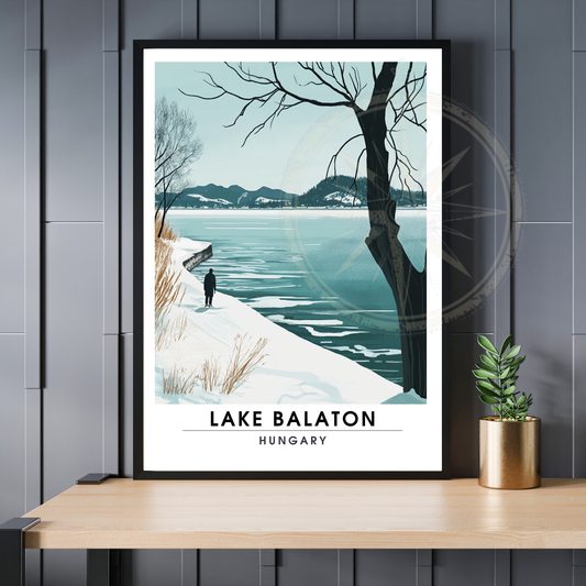 Affiche lac Balaton | Impression Hongrie | Affiche Lac