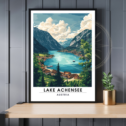 Affiche Lac Achensee  | Poster Autriche | Affiche Lac