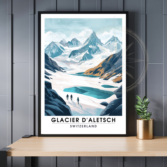 Affiche Glacier d'Aletsch | Poster Suisse | Affiche Suisse