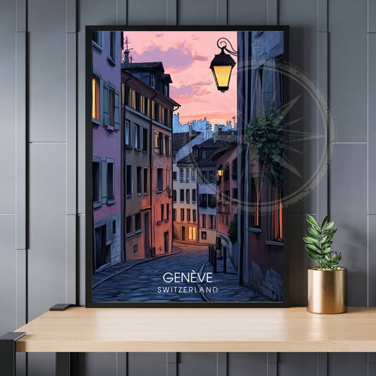 Affiche Genève | Poster décoratif Suisse | Affiche Suisse