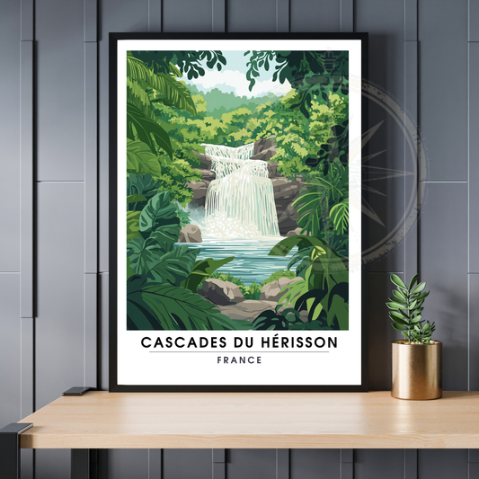 Affiche Cascades du Hérisson | Impression france | France