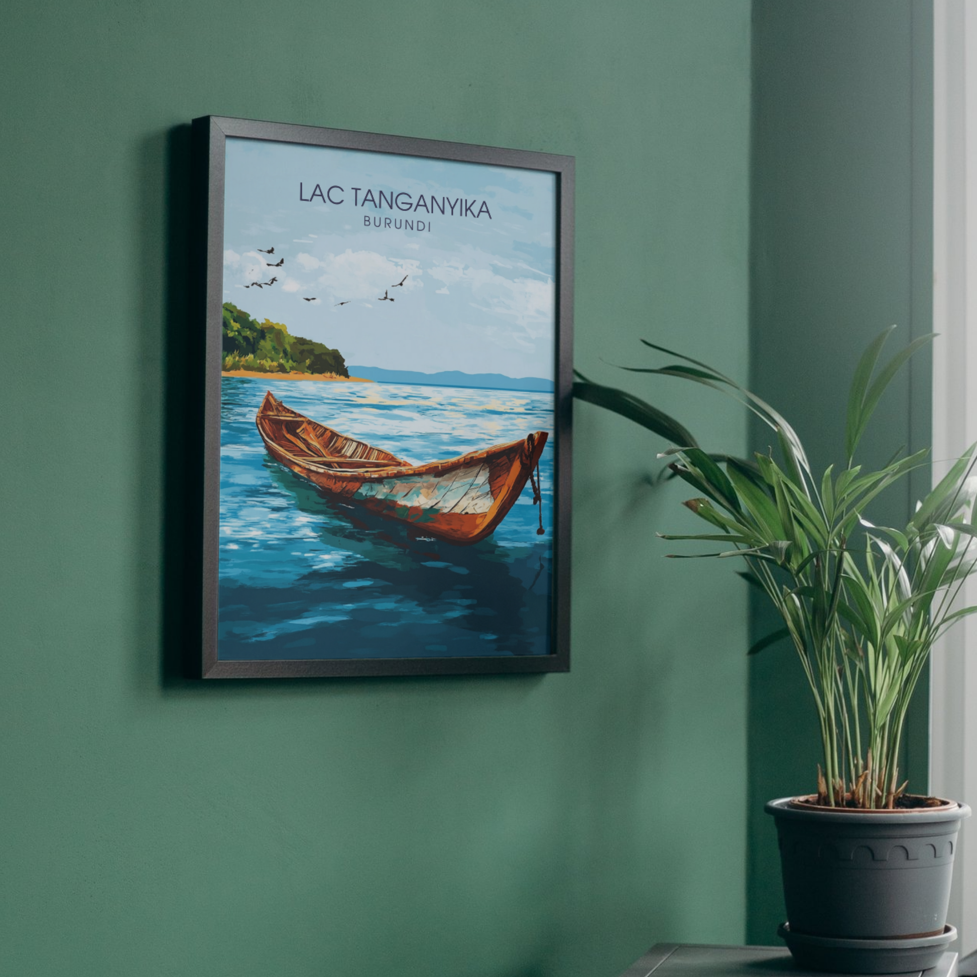 Affiche Lac Tanganyika | Poster Burundi | Affiche Lac
