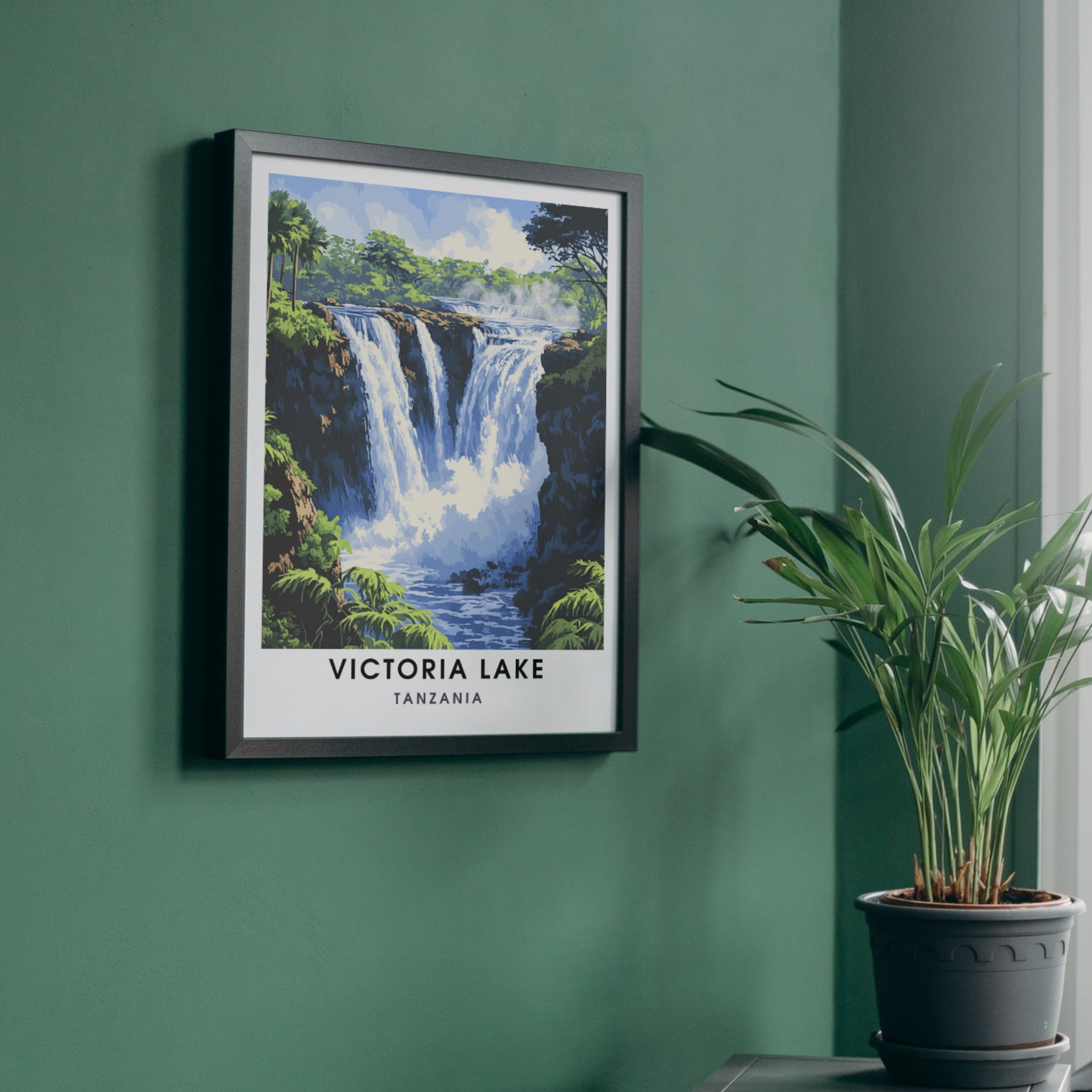 Affiche Lac Victoria | Poster de voyage Tanzanie | Affiche Lac