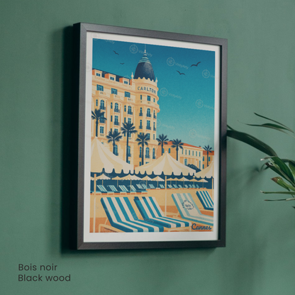 Affiche Cannes | Poster mural Côte d’Azur | Affiche France