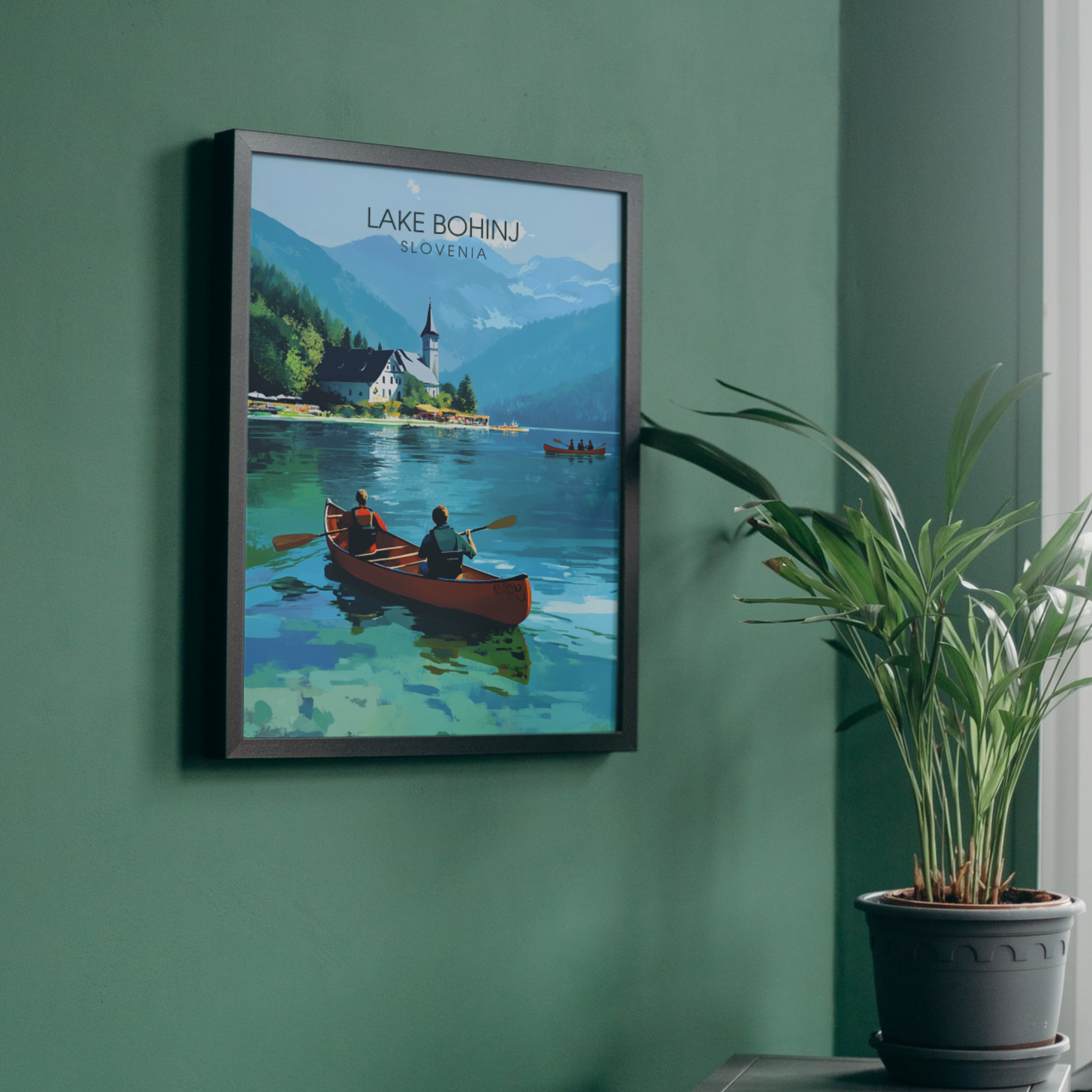 Affiche Lac Bohinj | impression de voyage Slovénie | Affiche Lac