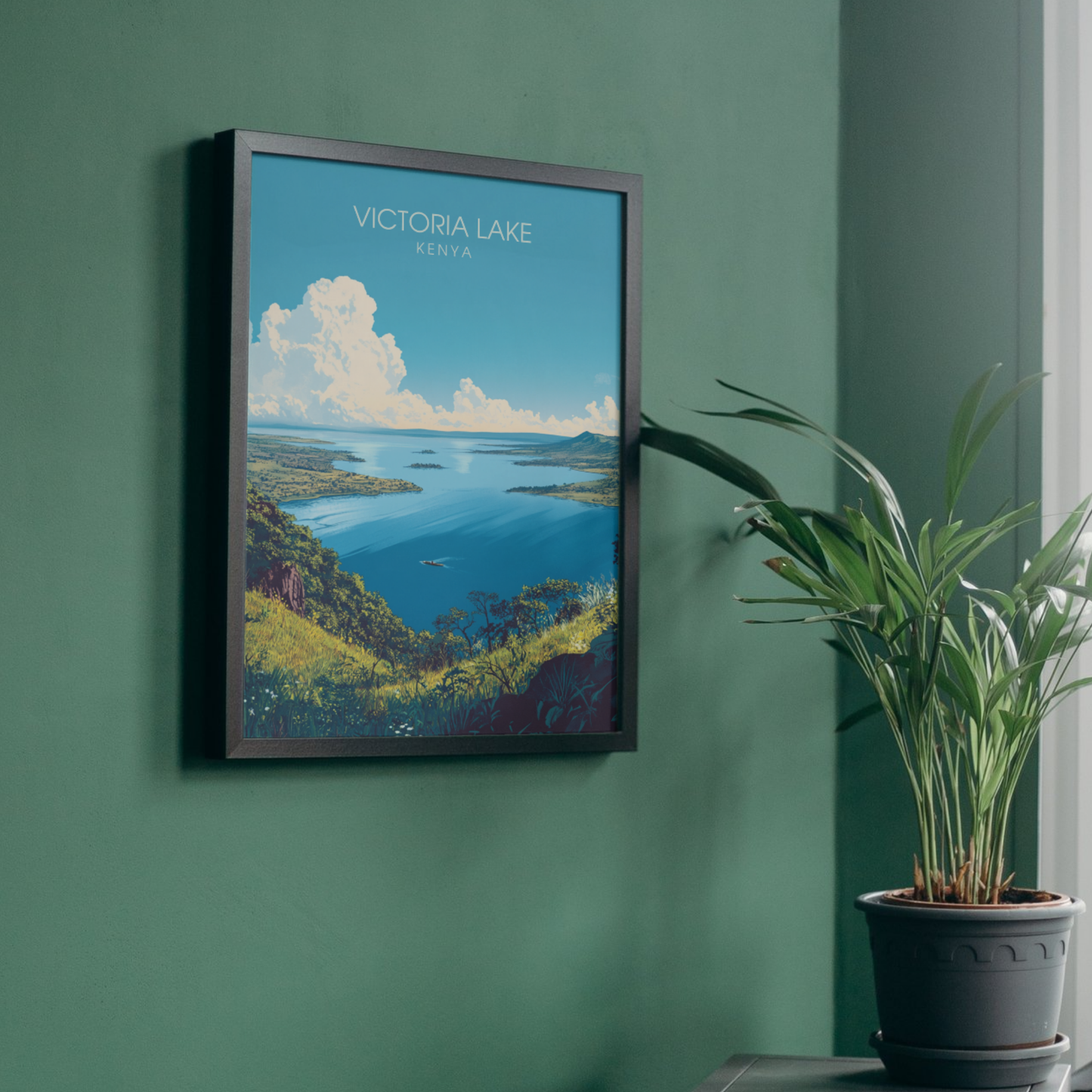 Affiche Lac Victoria | Poster de voyage Kenya | Affiche Lac