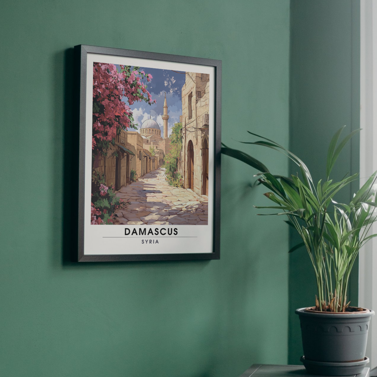 Affiche de voyage Damas | Poster Damas | Affiche de voyage Syrie