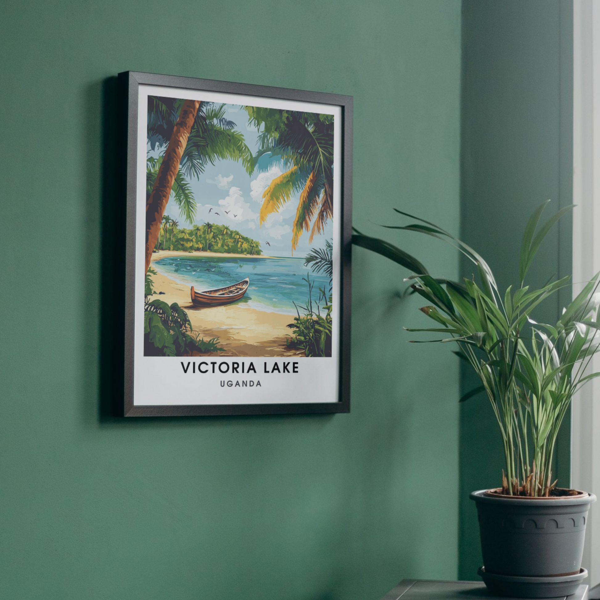 Affiche Lac Victoria | Impression de voyage  Ouganda | Affiche Lac