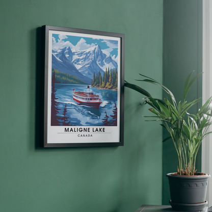 Affiche Lac Maligne | Poster Canada | Affiche Lac