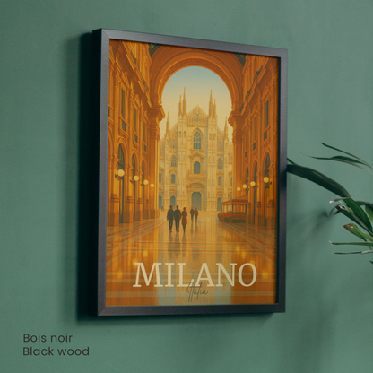 Affiche Milan | Impression de voyage Cathédrale de Milan | Affiche Milan