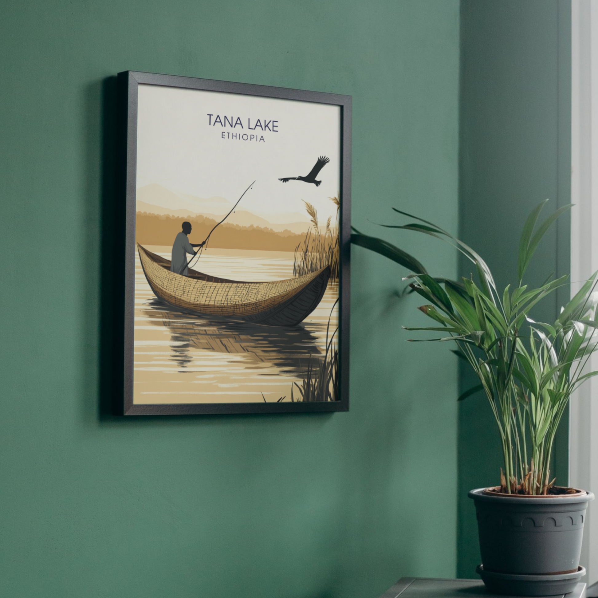 Affiche Lac Tana | Poster Éthiopie | Affiche Lac