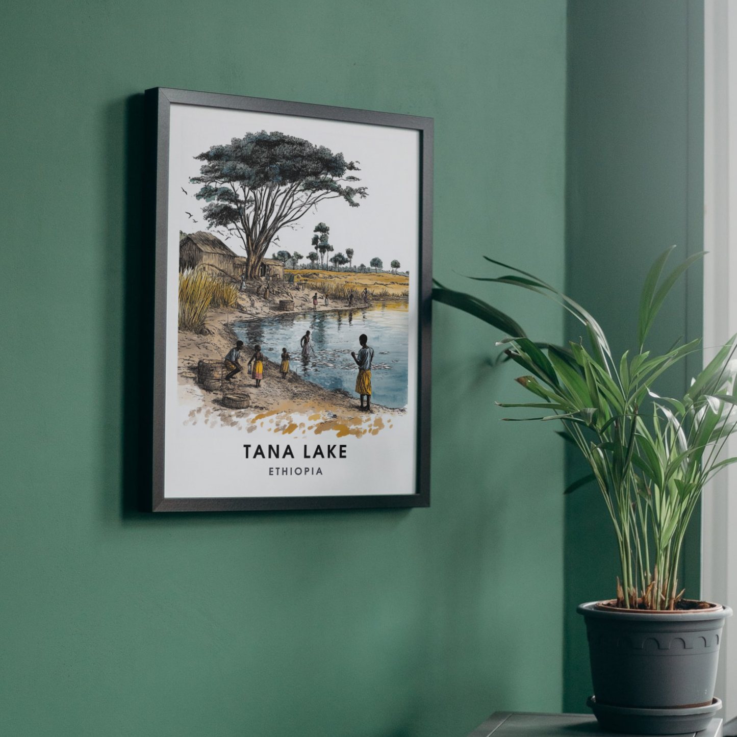 Affiche Lac Tana | Impression Éthiopie | Affiche Lac