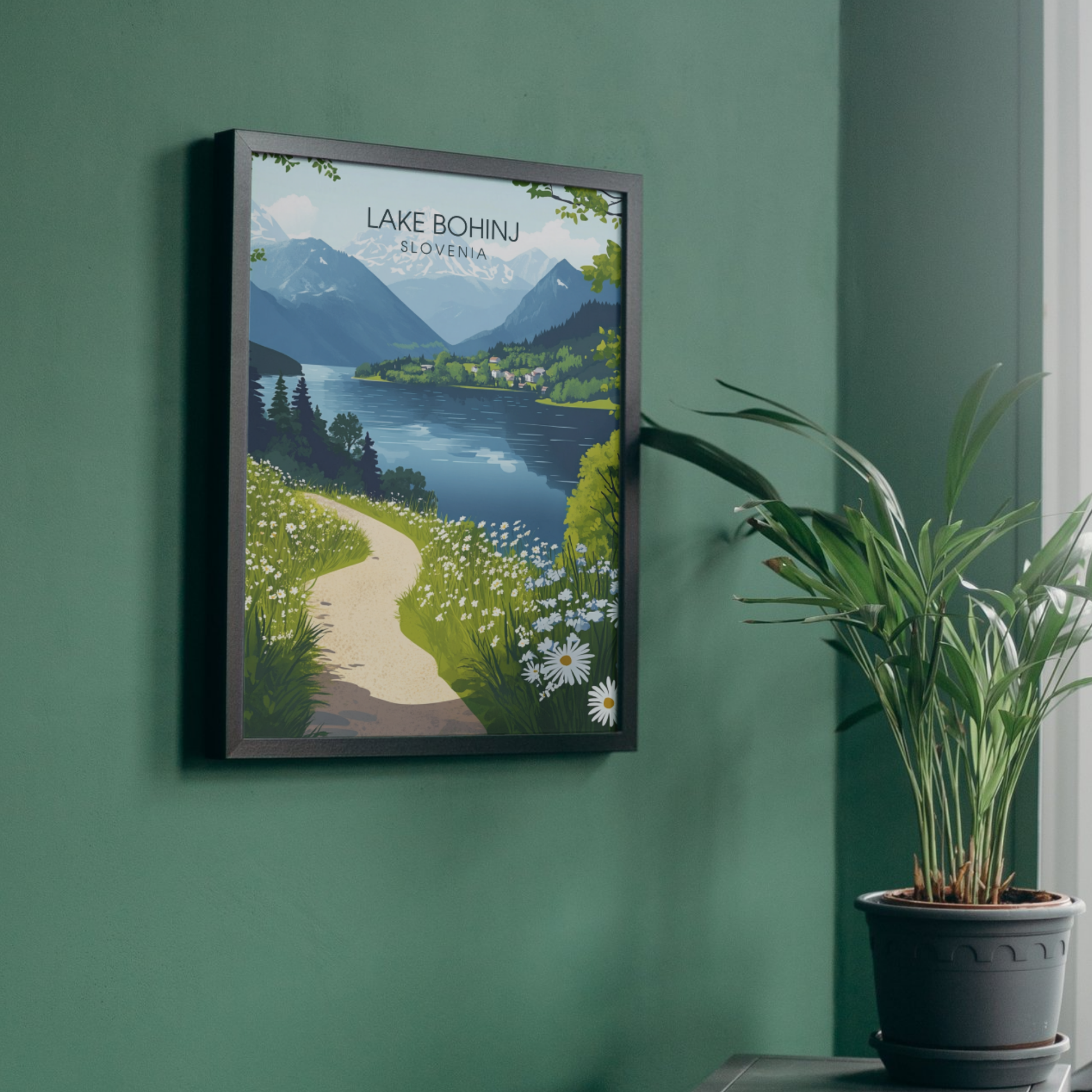Affiche Lac Bohinj | impression Slovénie | Affiche Lac