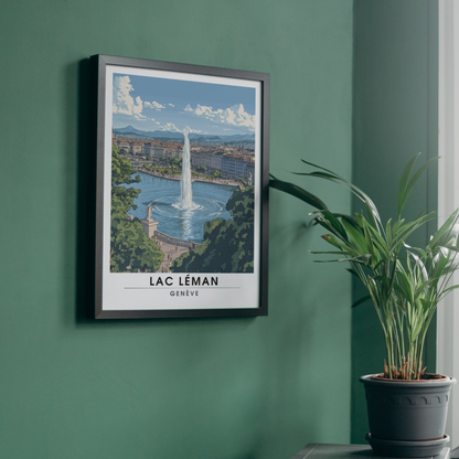 Affiche Lac léman | Impression Suisse | Affiche Suisse