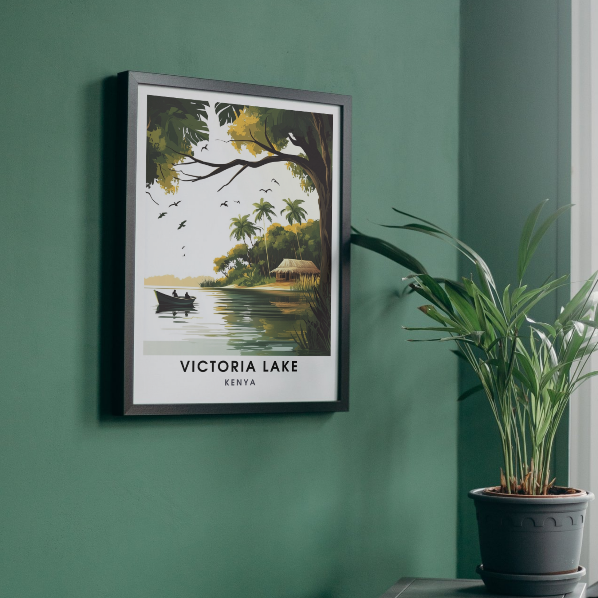 Affiche Lac Victoria | Impression de voyage Kenya | Affiche Lac