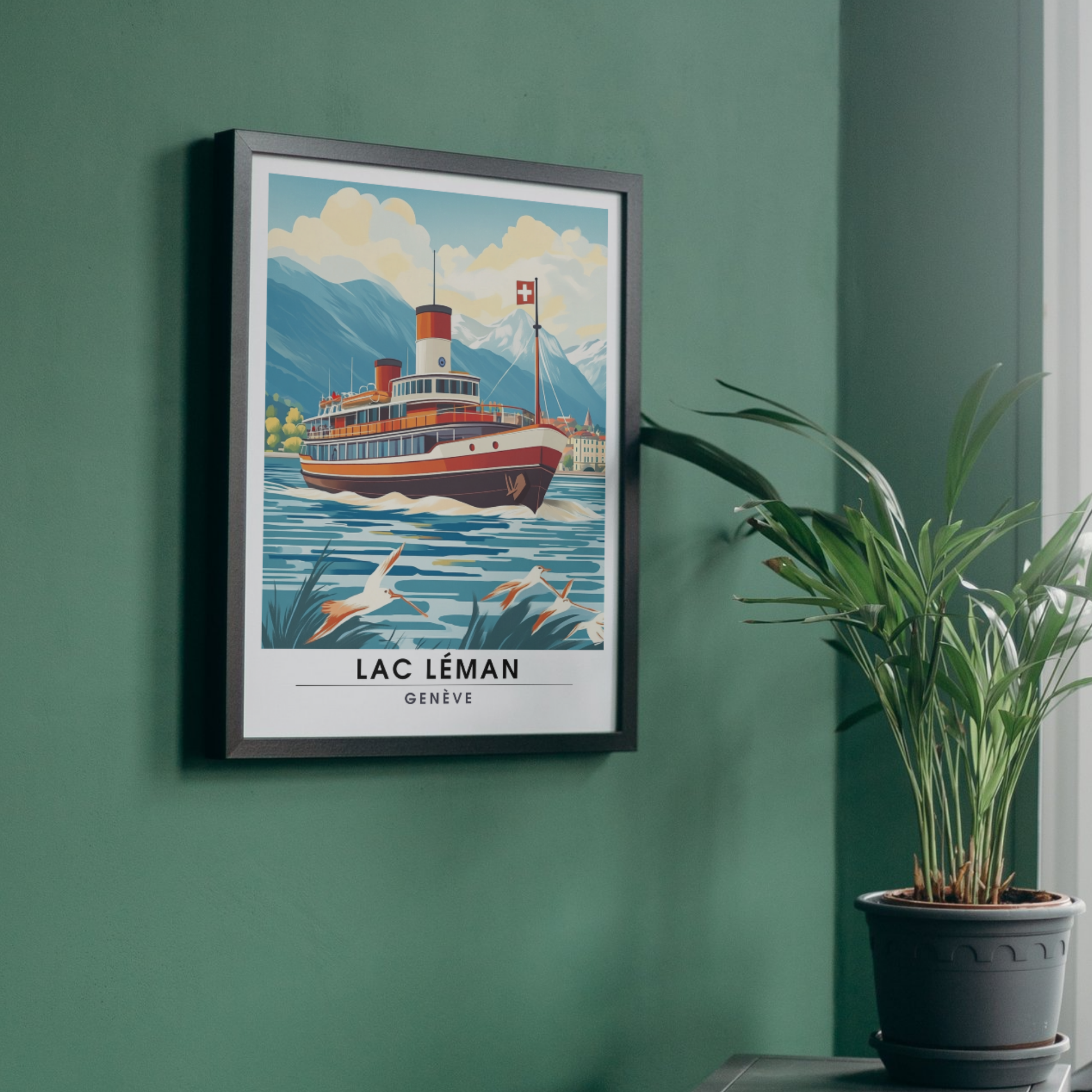 Affiche lac léman | Poster Suisse | Affiche Suisse