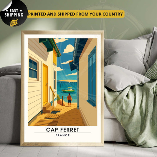Affiche Cap Ferret | Poster Cap Ferret | Affiche de voyage France 
