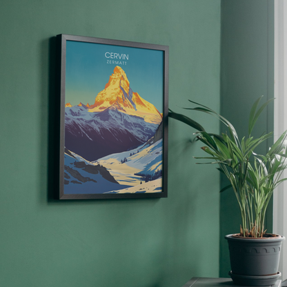 Affiche Cervin | Poster de voyage Suisse | Affiche Suisse