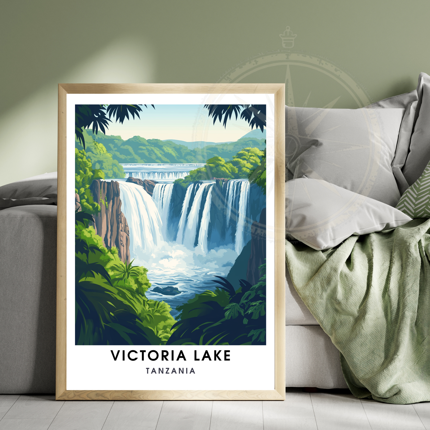 Affiche Lac Victoria | Poster Tanzanie | Affiche Lac
