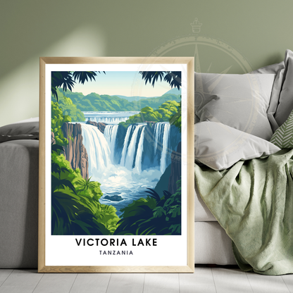 Affiche Lac Victoria | Poster Tanzanie | Affiche Lac