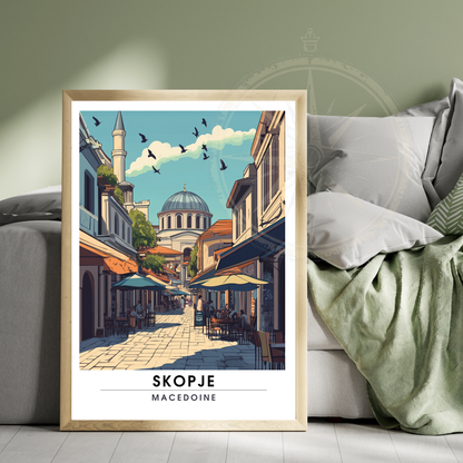 Affiche Skopje | Impression Macédoine | Affiche Macédoine